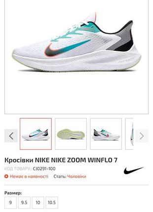 Кросівки nike nike zoom winflo 7 кроссовки