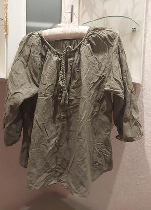 Натуральна  легенька блузка л.хл