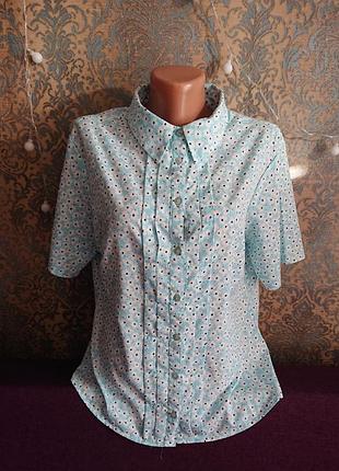 Красивая летняя голубая блуза р. 46 /48 блузка