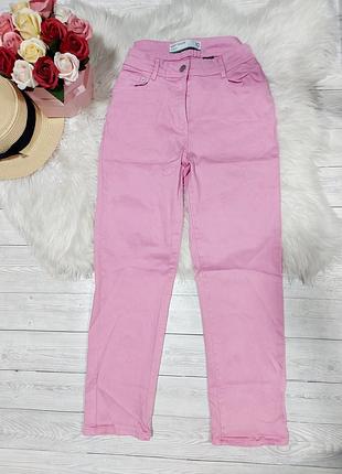 Рожеві джинсові штани джинси прямі стрейч next crop 44 46 розпродаж