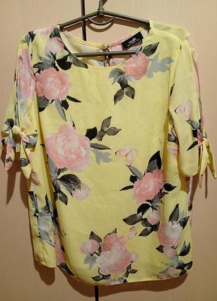 Блуза женская летняя яркая, размер 14.