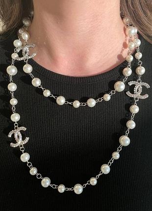 Брендове намисто в позолоті з цирконами