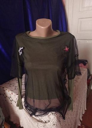 Топ рубчик туника