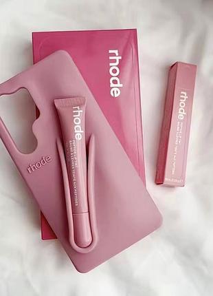 Чехол rhode розовый с блеском на samsung galaxy s 23 plus