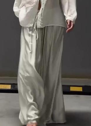 Брюки брюки широкие палаццо шелк
