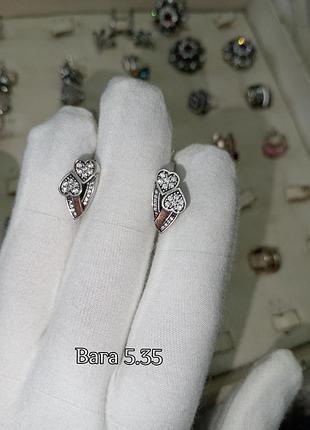 🔥серьги серебро 925 пробы с золотыми пластинами