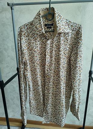 Мужская хлопковая рубашка размер s artigiano