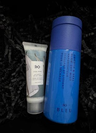 R+co bleu smooth & seal blow dry mist та air-dry cream