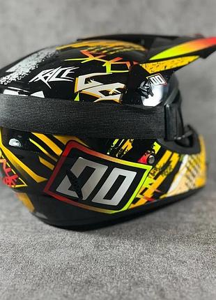 Шлем с очками кроссовий