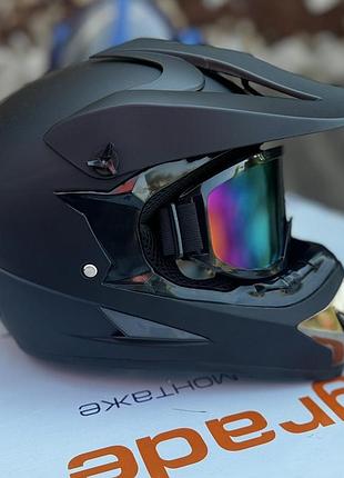 Шлем с очками кроссовый