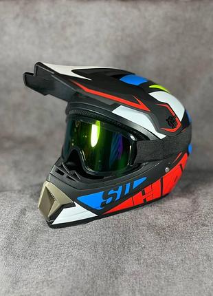 Кросовий шолом з окулярами