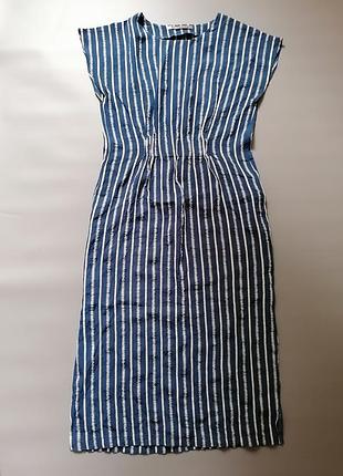 Платье жатка в полоску