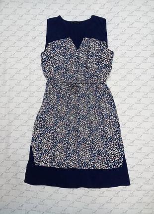 Короткое летнее платье без рукавов zara basic размер m