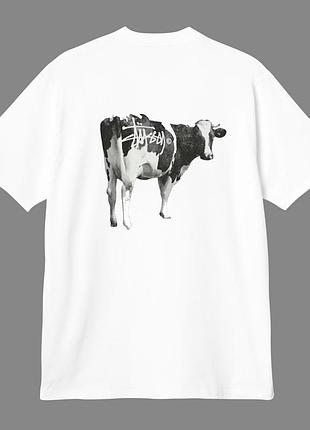 Футболка stussy з малюнком корівки