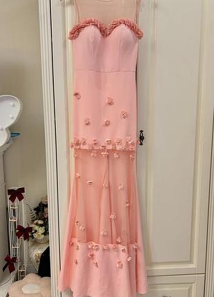 Сукня вечірня з 3d метеликами квітами