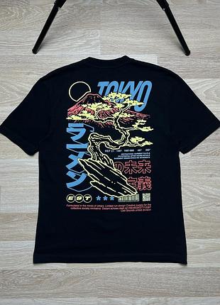 Чоловіча футболка чорна river island tokyo japan jdm. розмір m