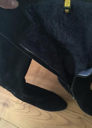 Замшевые сапоги зимние, итальянские замшевые сапожки