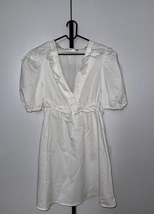 Плаття сукня біле коротке s missguided