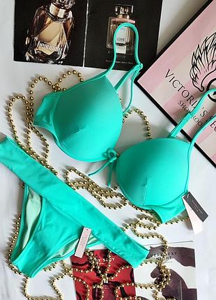 Victoria's secret 36b 80b xs s m l mint бирюзовый купальник