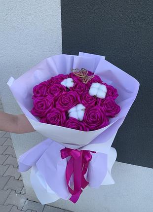 Букет з атласних стрічок