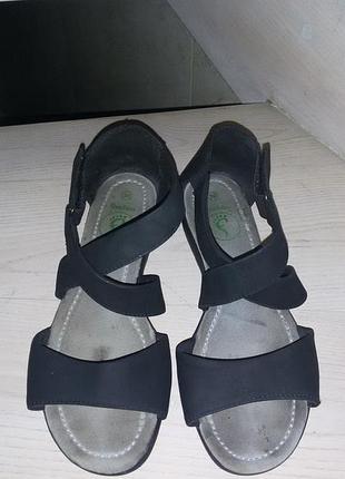 Footflex(немеченица)-черные босоножки р.38(24.7см)