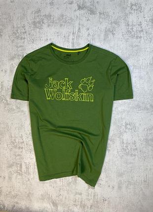 Футболка jack wolfskin — зелена, стильна, чоловіча