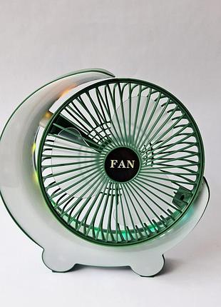 Портативный usb мини-вентилятор с цветной led-подсветкой fan 155-f7 1200mah