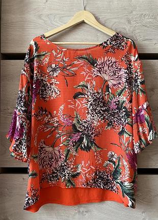 Віскозна комбінована блуза футболка стан нової речі