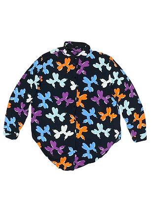 Жіноча чорна віскозна сорочка з принтом / у розмірі xs s / фірми house