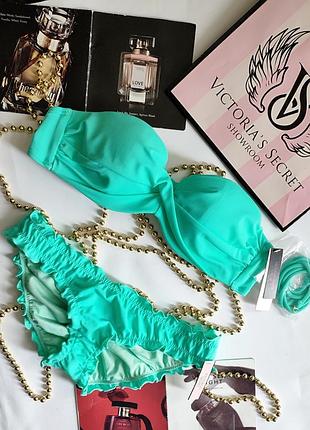 Victoria's secret 70b 75a 75c 75d 80b 80c 80d 85c купальник бандо бразильянки бірюзовий