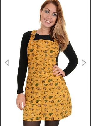 Сарафан вельвет в динозаври