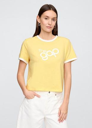 Женская укороченная футболка gap