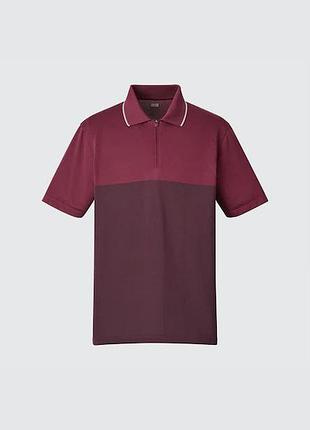 Uniqlo футболка поло на напівзастібці dry-ех унісекс