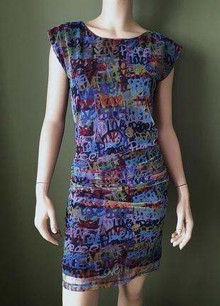 Frieda & freddies new york мини платье сукня сетка