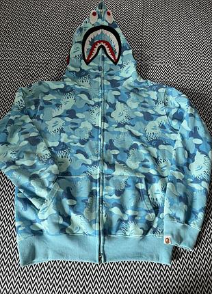 bape shark full zip purp/pink