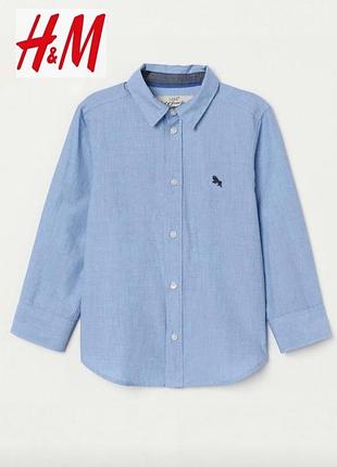 Классическая хлопковая рубашка h&amp;m 12-13 лет