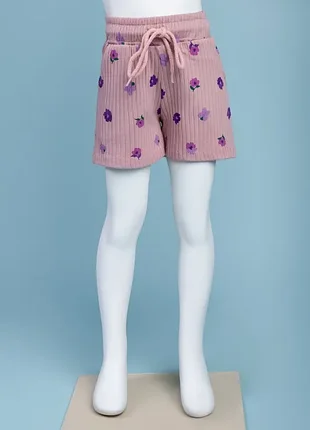 Шорты для девочек 8402-10 пудра бежевые короткие