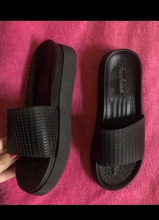 Шлепанцы шлепки на платформе