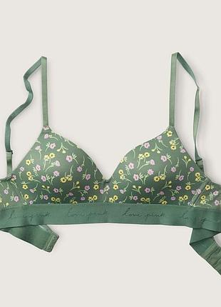 Victoria's secret pink  бюстик бюстгальтер з квітами 70d
