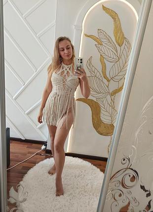 Коротка сукня макраме
