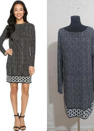 Платье прямого кроя  в геометрический принт michael kors
