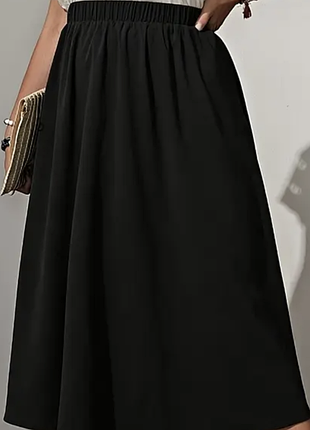 Спідниця чорна з трикотажу бренд marks&spenser розмір xxl