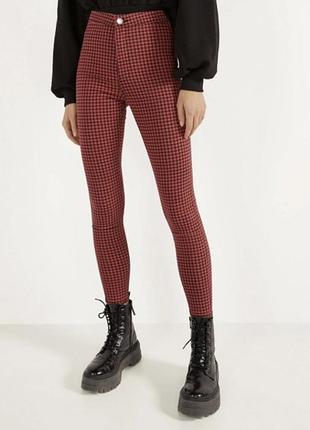 Брюки клетка bershka размер 26