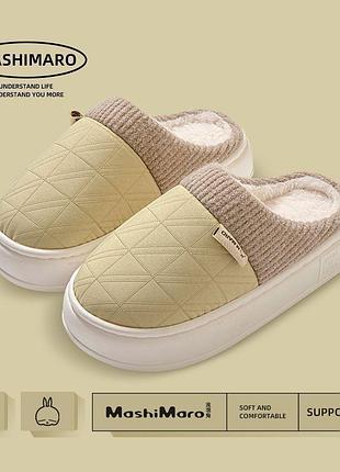 Стильні жіночі тапочки тапки закриті оливкові 36-41 женские домашние тапочки