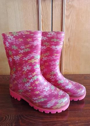 Силиконовые сапожки для девочки розовые 32р