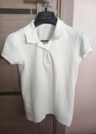 Белая футболка для девочки,р.152-158