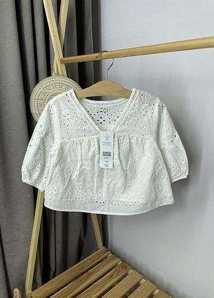 Сорочка блузка біла рукав 3/4