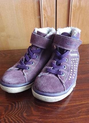 Текстильные кеды для девочки на узкую ножку