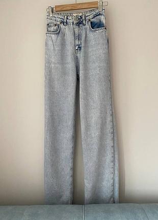 Джинсы женские tallz weijl светло-голубые прямого кроя высокие