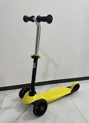 Классный трехколесный самокат oxelo, желтый самокат, самокат, детский самокат